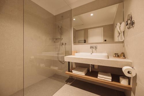 Koupelna v ubytování Hotel Grof
