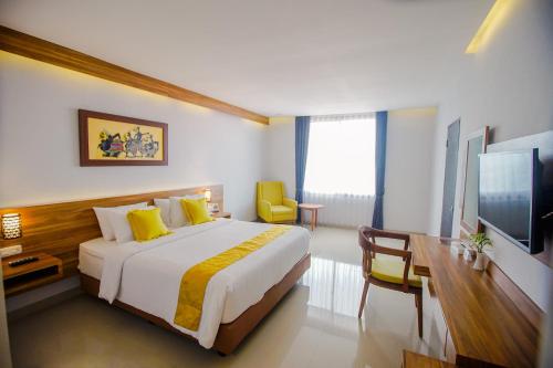 TV a/nebo společenská místnost v ubytování Inna Tretes Hotel & Resort