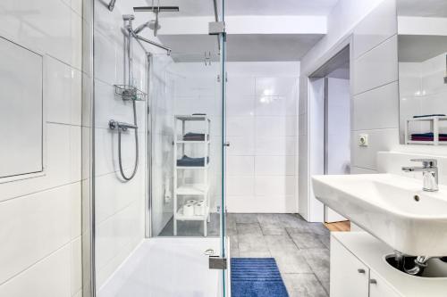Koupelna v ubytování Fürthpartments