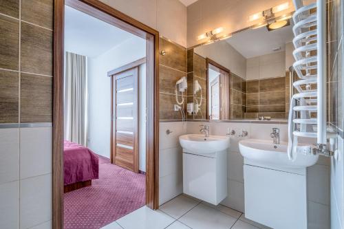 Koupelna v ubytování Hotel Stork
