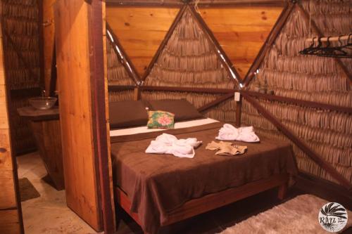 Un ou plusieurs lits dans un hébergement de l'établissement Raiz Kite Cabana