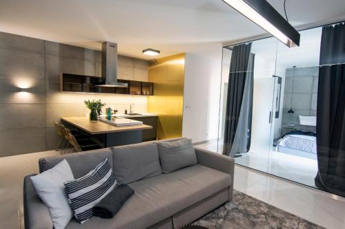 Posteľ alebo postele v izbe v ubytovaní EL Apartments - Antares