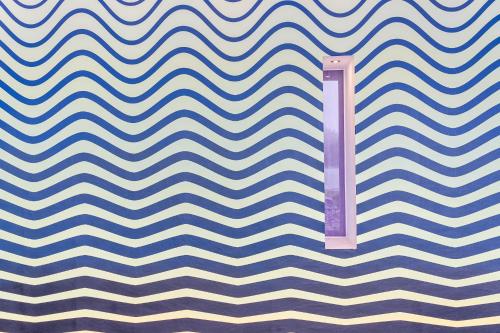 a close up of a wavy pattern with a thermometer at Au Club Alpin in Champex