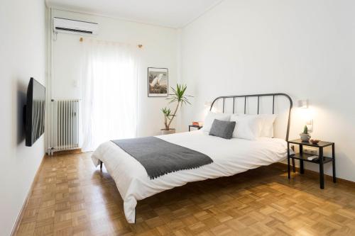 Voodi või voodid majutusasutuse Your Perfect Relaxing Eclectic Gateway In Athens toas