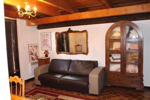 Кът за сядане в Chalet Familial Val d'Allos 8 Personnes calme plein sud. Belle vue