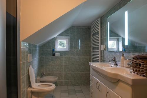 Koupelna v ubytování Penzion Vlčárna