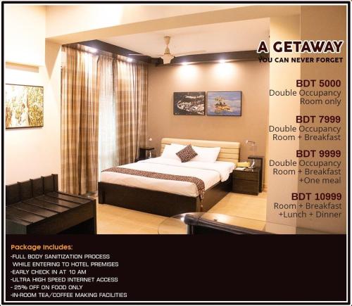 Llit o llits en una habitació de Rafflesia Serviced Apartments