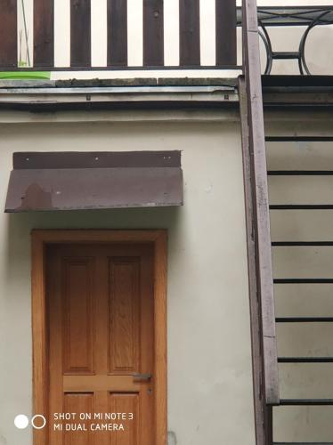 a door on the side of a building at JUDIA in Litomyšl