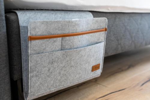 a close up of a bed frame with a mattress at Hotel Clement - Bed & Breakfast in Ingelheim am Rhein
