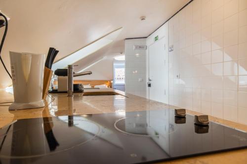 Dapur atau dapur kecil di Casa da Pendoa