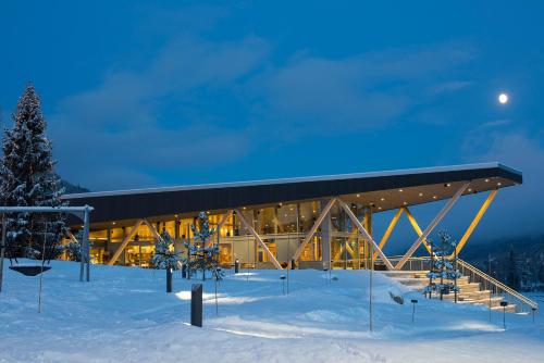 a plane is parked in the snow at a ski resort at Topcamp Hallingdal - Ål in Al