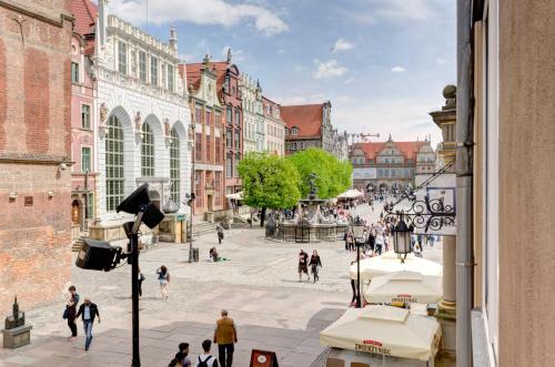 Výhľad na mesto Gdansk alebo výhľad na mesto priamo z apartmánu