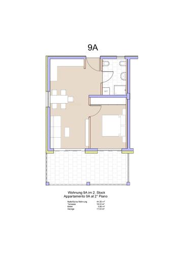 a floor plan of a house at Panoramaresidence Hafling in Avelengo