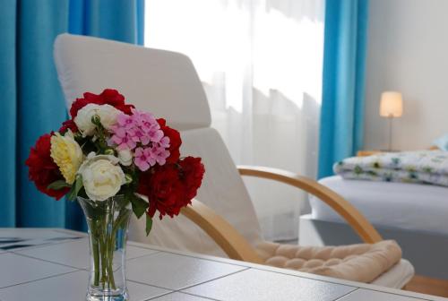 Ruang duduk di Ferienappartement Donautal