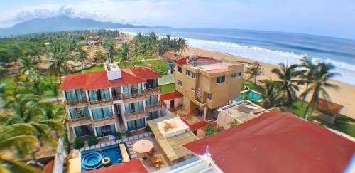 Pohľad z vtáčej perspektívy na ubytovanie Hotel Casa Shula, Acapulco