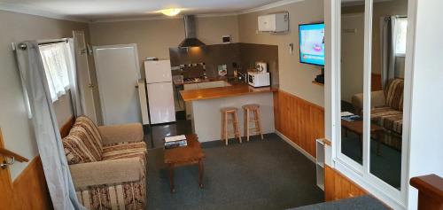 Dapur atau dapur kecil di Cradle Alpine Retreat