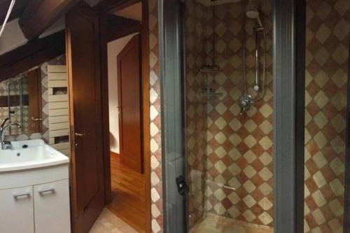 Koupelna v ubytování Attico Baggio