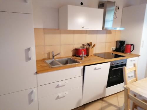 Dapur atau dapur kecil di Ferienwohnungen Wastl Fränkische Schweiz