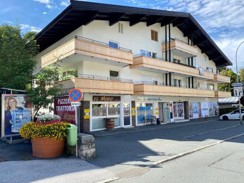 a building on the side of a street at Posthof 37 in Kitzbühel