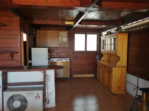 メタポントにあるAppartamento con terrazzoのキッチン(冷蔵庫、シンク付)