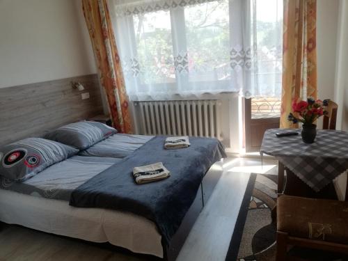 Ένα ή περισσότερα κρεβάτια σε δωμάτιο στο Pokoje Gościnne U Babuni