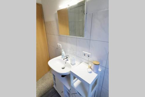 Koupelna v ubytování Ferienwohnung Rhode