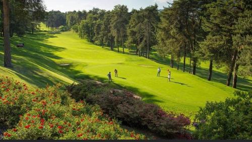 a group of people playing golf on a green at Hutchinson's Willerby Kelston with Hot tub in Cottam