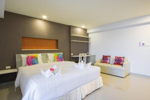 Katil atau katil-katil dalam bilik di Chateau de Sukhumvit
