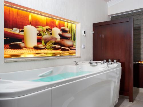 Koupelna v ubytování EA Hotel Mozart