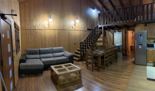 Kuchyň nebo kuchyňský kout v ubytování Casa rural Alcala Cabaña Del herrero