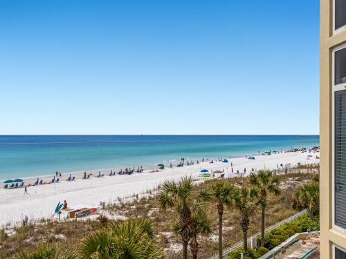 a view of the beach from the balcony of a condo at Jade East Towers 1130 in Destin