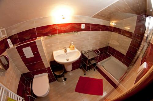 Kúpeľňa v ubytovaní Pension U Váňů