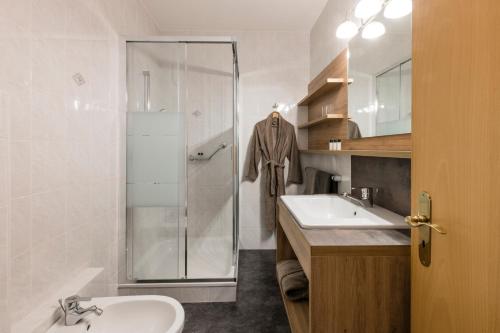 Koupelna v ubytování Hotel Oberbrunn