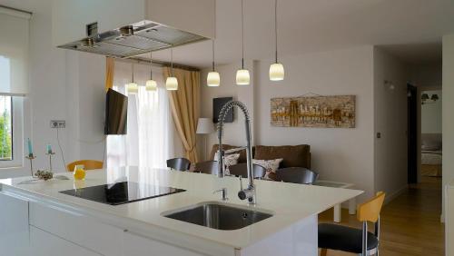 Η κουζίνα ή μικρή κουζίνα στο Apartamentos Ciudad de Petra