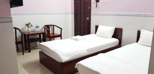 Кровать или кровати в номере Hostel Garnet
