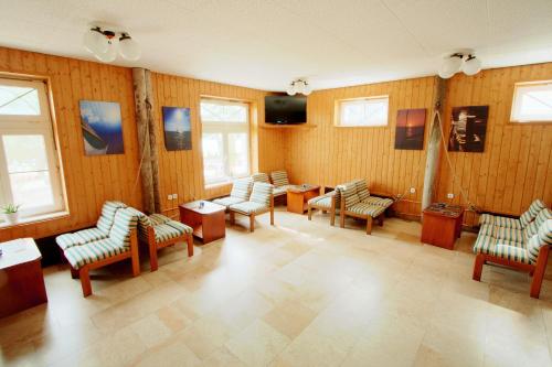 Χώρος καθιστικού στο Aquilo Hotel Panoráma