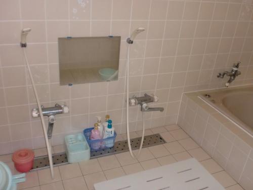 Koupelna v ubytování Hoshi Ryokan