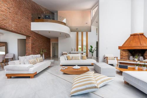Χώρος καθιστικού στο Giakoumakis Luxury-Private Villa