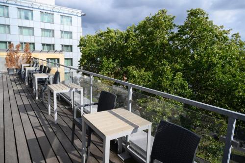 
A balcony or terrace at Art Rock Downtown Hotel
