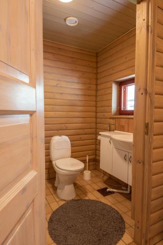 Koupelna v ubytování Kultala Cottage