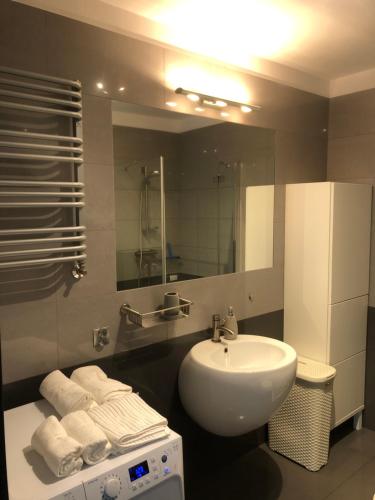Koupelna v ubytování Apartament Ptasia