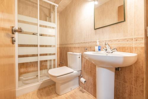 A bathroom at Apartamento Centro Santiago