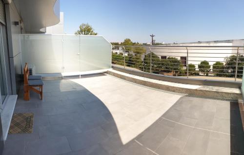a balcony with a view of a building at Hotel Aleluia in Fátima