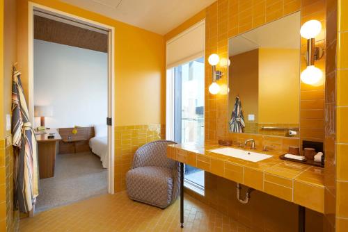 Koupelna v ubytování Hotel Magdalena