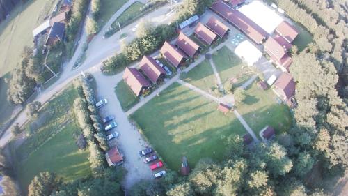Letecký snímek ubytování Irgó