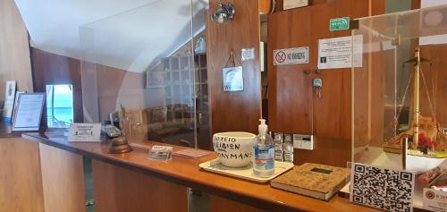 Kuchyň nebo kuchyňský kout v ubytování Artemis Hotel