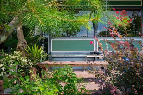 Jardín al aire libre en Lane 523埔里包棟庭園民宿