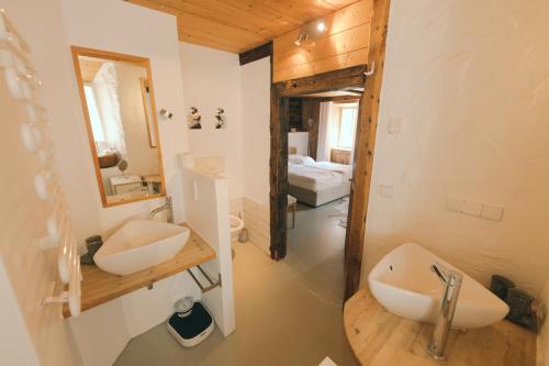 Koupelna v ubytování Alte Post Saas-Fee