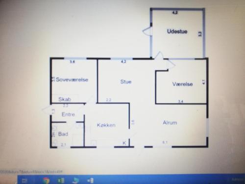 a floor plan of a house at Holiday Home Kirkeby Feriehus in Roslev