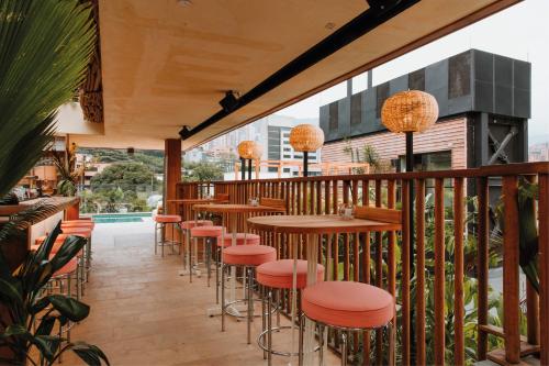 Balkón nebo terasa v ubytování The Click Clack Hotel Medellín